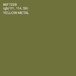 #6F723B - Yellow Metal Color Image
